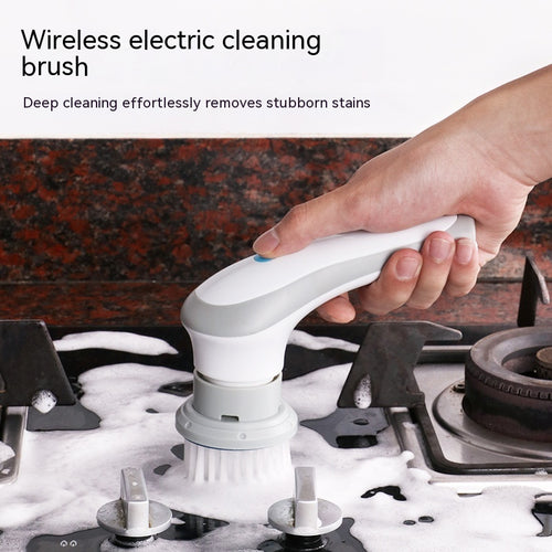Electric cleaning brush with various attachments