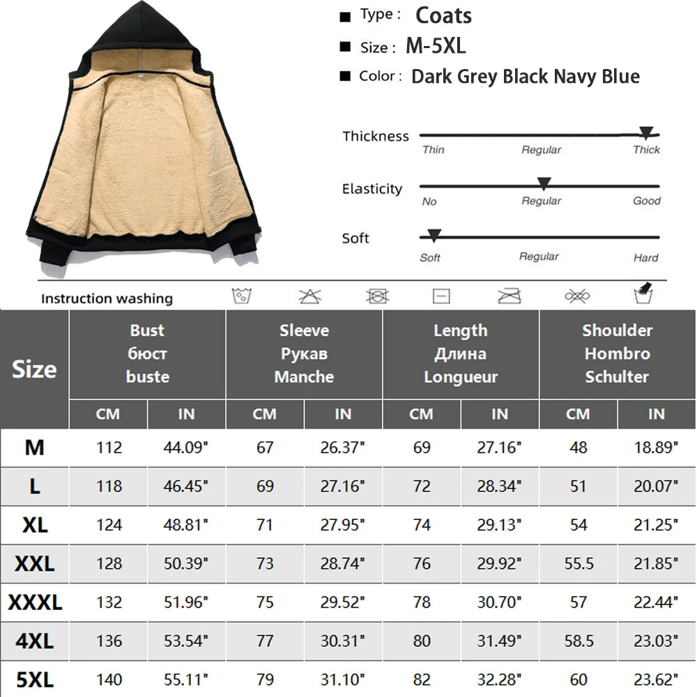 Winter Lambswool Zipper Hoodies