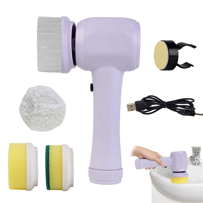 Electric cleaning brush with various attachments